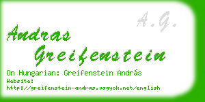 andras greifenstein business card